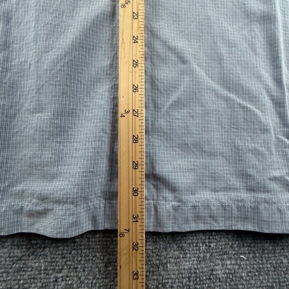 Quiksilver Short Sleeve 2XL Check Blue Streetwear Shirt Button Up Men Surf Skate - Picture 4 of 13